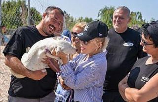 Süperstar Ajda’dan Bursa’da barınak ziyareti