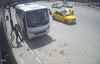 Sürücünün yanmaktan saniyelerle kurtulduğu an...