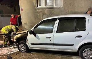 Susurluk’ta araç yangını