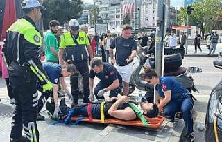 SUV tipi araç ile motosiklet çarpıştı: 1 yaralı