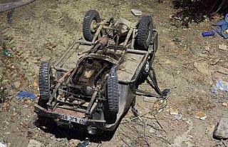 Takla atan cipte bulunan 2 kişi yaralandı