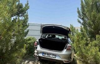 Takla atan otomobildeki kişi yaralandı