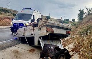 Tek taraflı trafik kazasında 1 kişi yaralandı