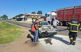 Tekirdağ’da araç yangını paniği
