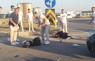 Tekirdağ’da motosiklet ile otomobil çarpıştı:...