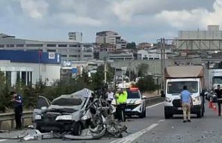 TEM’de otobüs ile otomobil çarpıştı: 3 yaralı