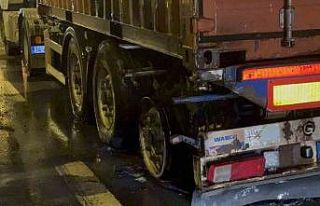 TEM’de seyir halinde olan tırın lastikleri alev...