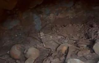 Temel açma çalışması sırasında kafatasları...