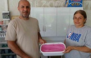 Tescilli Mor Reyhan bu kez dondurma oldu