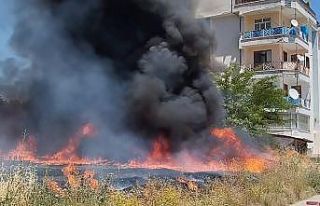 Tokat’ta arazide çıkan yangın evlere sıçramadan...