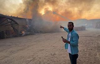 Tokat’ta tuğla fabrikasında çıkan yangında...