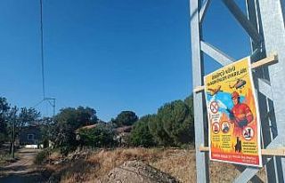 Üsküfçü köyü yangınla mücadeleye hidrantlar...