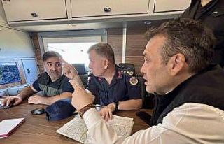 Vali Sözer, yangın bölgesinde inceleme yaptı