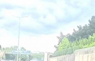 Zincirleme kaza kask kamerasına yansıdı: 3 yaralı