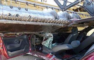 1 kişinin öldüğü kazayla ilgili biçerdöver...