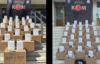 8.8 ton sahte alkol ele geçiren polis 18 milyonluk...