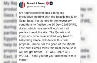 ABD Başkanı Trump’tan Gazze’de ateşkes açıklaması:...