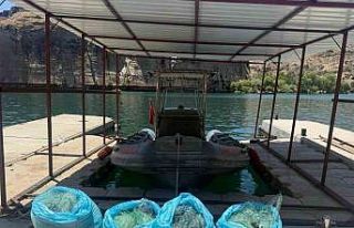 Ağ ile avlanma yasağına uymayan şahıs yakalandı