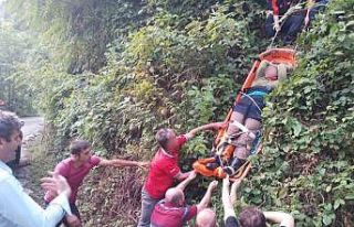 Arazide yaralanarak mahsur kalan kadın, AFAD tarafından...