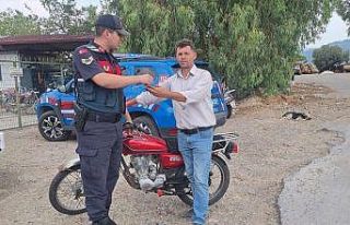 Bir yıldır çalıntı olan motosiklet yol kontrolünde...