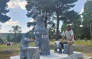 Boz Ayı heykeli Sarıkamış’ta