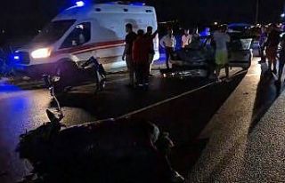 Burhaniye’de otomobil ters yönde gelen at arabasına...