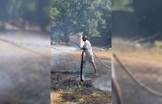 Çanakkale’de yangın söndürme çalışmalarına...