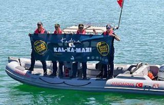 Çekerek Barajı’nda Jandarmadan anlamlı mesaj...