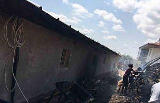 Çorum’da çıkan yangında 550 balya ot kül oldu