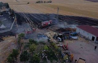 Çorum’da elektrik direğinden çıkan kıvılcım...