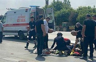 D-100’de hafif ticari araç ile elektrikli bisiklet...