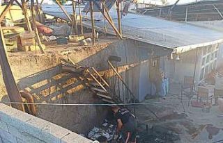 Darende’de ev yangını