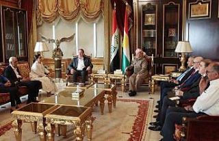 DEM Parti heyeti, KDP Başkanı Barzani ile barış...