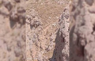 El freni çekilmeyen greyderin sürüklediği otomobil...