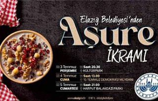 Elazığ Belediyesinden aşure ikramı