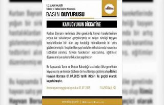 Elazığ Hayvan Borsası, şap tedbirleri kapsamında...