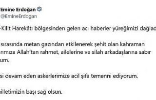 Emine Erdoğan’dan metan gazına maruz kalarak şehit...