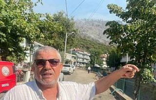 Evine kadar ulaşan yangını gözyaşlarıyla anlattı