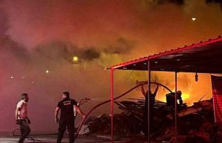 Fırındaki odunlar alev aldı