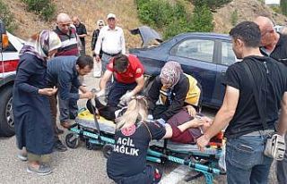 Gümüşhane’de kontrolden çıkan otomobil metrelerce...