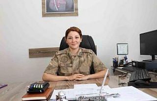 İlçede kadın jandarma komutanı sevinci