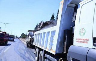 İncirliova’da karayolunda çalışmalar sürüyor