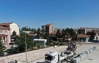 İnönü’de kaldırım çalışması