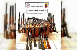 Jandarmadan silah operasyonu: 37 tüfek ele geçirildi