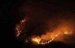 Karabük’te geceyi aydınlatan orman yangını böyle...