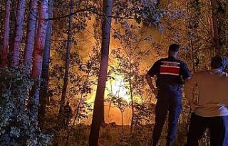 Karaman’da baraka yangını