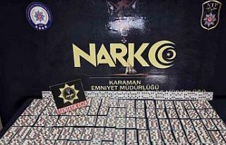 Karaman’da bin 752 adet uyuşturucu hap ele geçirildi