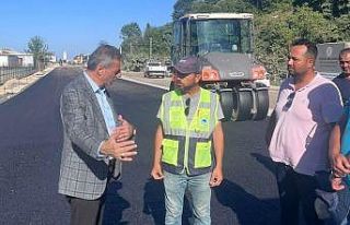 Karasu’nun o caddesi 11 bin ton sıcak asfaltla...
