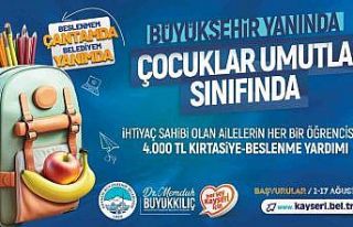 Kayseri’de ihtiyaç sahibi ailelerin öğrencilerine...