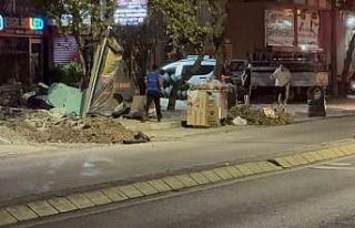 Kazı sırasında doğal gaz borusu delindi, mahalleyi...